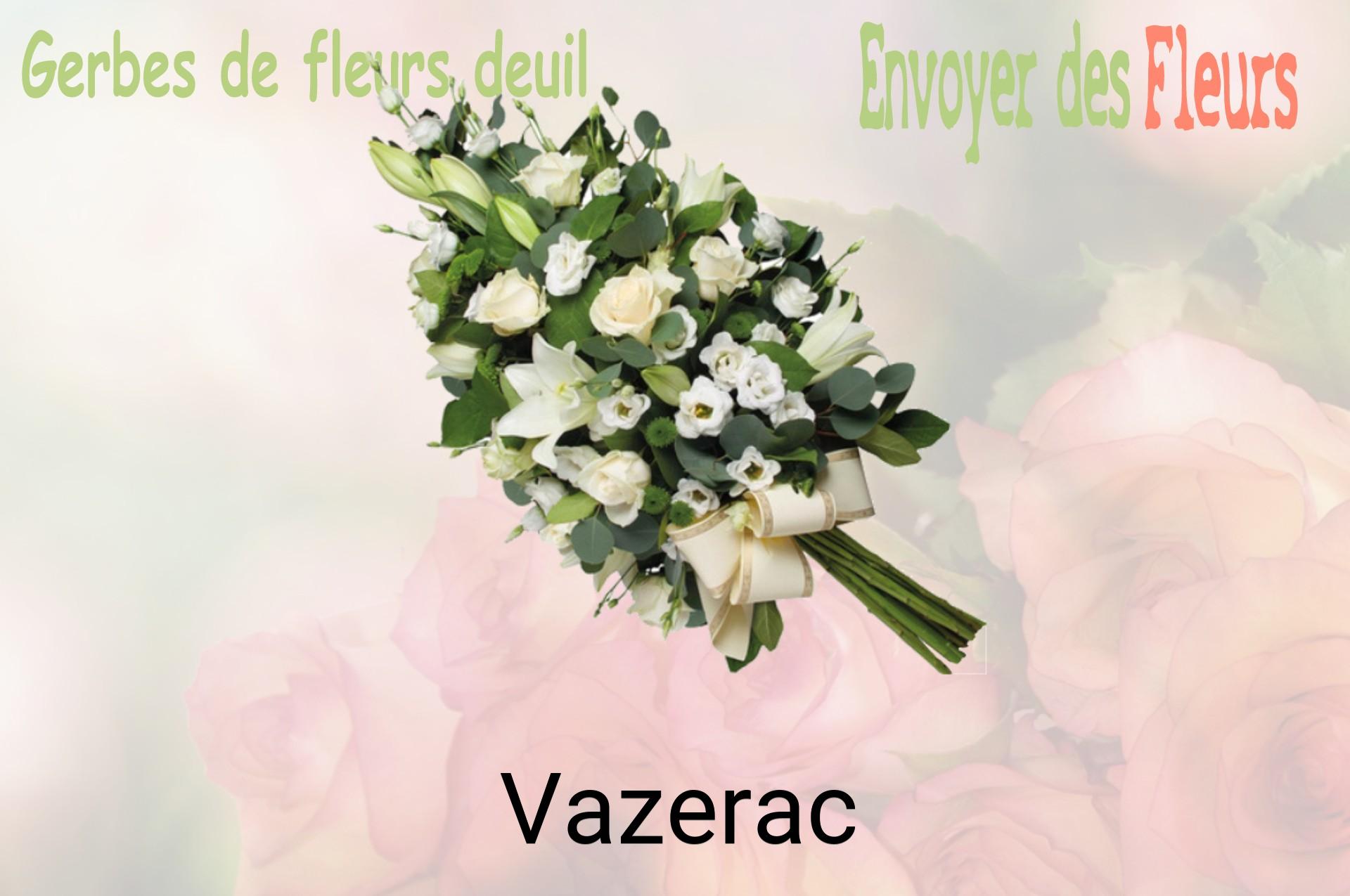 Gerbe de fleurs de deuil livrée à Vazerac